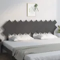 Tête de lit Gris 196x3x80,5 cm Bois massif de pin