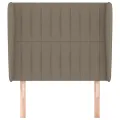 Tête de lit avec oreilles Taupe 103x23x118/128 cm Tissu