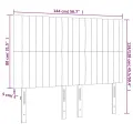 Têtes de lit 4 pcs Marron foncé 72x5x78/88 cm Tissu