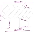 Tête de lit Blanc 132x3x81 cm Bois massif de pin