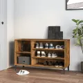 Armoire à chaussures Chêne fumé 102x36x60 cm Bois d'ingénierie