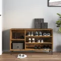 Armoire à chaussures Chêne fumé 102x36x60 cm Bois d'ingénierie
