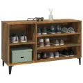 Armoire à chaussures Chêne fumé 102x36x60 cm Bois d'ingénierie