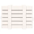 Boîte de rangement Blanc 58x40,5x42 cm Bois massif de pin