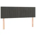 cadre de lit et matelas Gris foncé 140x200cm Velours