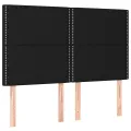 cadre de lit et matelas et LED Noir 140x200 cm Tissu