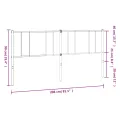 Tête de lit métal noir 200 cm