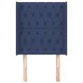 Tête de lit avec oreilles Bleu 83x16x118/128 cm Tissu