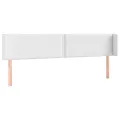 Tête de lit à LED Blanc 163x16x78/88 cm Similicuir