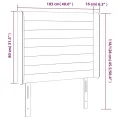 Tête de lit à LED Marron foncé 103x16x118/128 cm Tissu