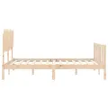 Cadre de lit avec tête de lit 140x190 cm bois massif