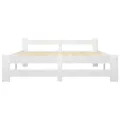 Cadre de lit Blanc Bois de pin massif 120x200 cm