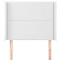 Tête de lit avec oreilles Blanc 83x16x118/128 cm Similicuir
