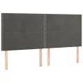cadre de lit et matelas Gris foncé 180x200cm Velours