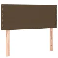 cadre de lit et matelas et LED Marron foncé 90x200cm