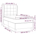 cadre de lit avec matelas Noir 100x200 cm Tissu