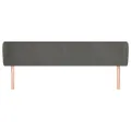 Tête de lit avec oreilles Gris foncé 203x23x78/88 cm Velours