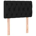 cadre de lit avec matelas et LED Noir 80x200cm Tissu
