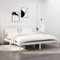 Cadre de lit Blanc Bois de pin massif 200x200 cm