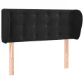 Tête de lit avec oreilles Noir 83x23x78/88 cm Velours
