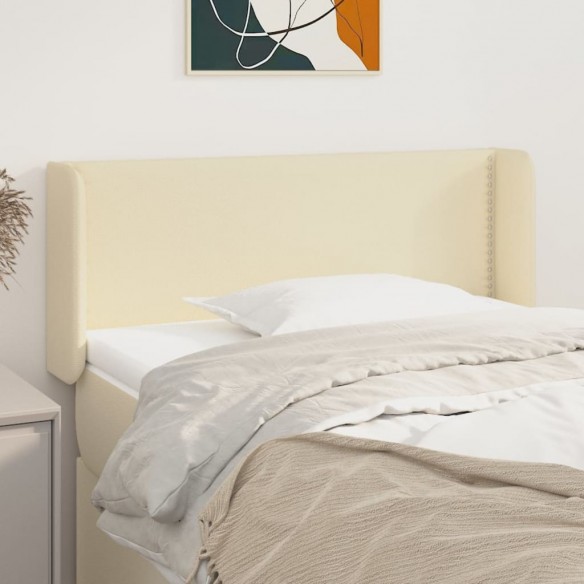 Tête de lit avec oreilles Crème 83x16x78/88 cm Similicuir