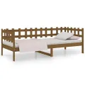 Lit de jour Marron miel 90x200 cm Bois de pin massif