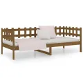 Lit de jour Marron miel 90x200 cm Bois de pin massif