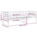 Lit de jour Marron miel 90x200 cm Bois de pin massif