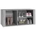 Armoire à chaussures Sonoma gris 100x35x45 cm Bois d'ingénierie