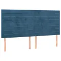 cadre de lit et matelas Bleu foncé 200x200cm Velours