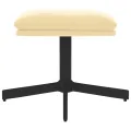 Repose-pied Blanc crème 60x60x36 cm Velours