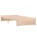 Cadre de lit bois massif 75x190 cm petit simple