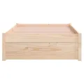 Cadre de lit bois massif 75x190 cm petit simple