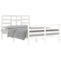 Cadre de lit Blanc Bois massif 140x200 cm