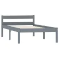 Cadre de lit Gris Bois de pin massif 100 x 200 cm