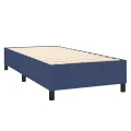 cadre de lit matelas et LED Bleu 80x200cm Tissu