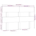 Tête de lit 124x3x81 cm Bois massif de pin