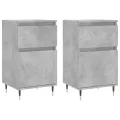 Buffets 2 pcs gris béton 40x35x70 cm bois d'ingénierie