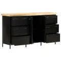 Buffet 140x38x76 cm Bois de manguier brut