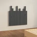 Tête de lit murale Gris 82,5x3x80 cm Bois massif de pin