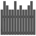 Tête de lit murale Gris 82,5x3x80 cm Bois massif de pin