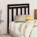 Tête de lit Noir 95x4x100 cm Bois massif de pin