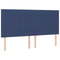 cadre de lit avec matelas Bleu 200x200 cm Tissu