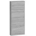 Armoire à chaussures Sonoma gris 59x17x150 cm Bois d'ingénierie