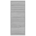 Armoire à chaussures Sonoma gris 59x17x150 cm Bois d'ingénierie