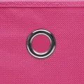 Boîtes de rangement avec couvercles 4 pcs Rose 32x32x32cm Tissu