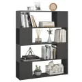 Bibliothèque/Séparateur de pièce Gris 100x24x124 cm