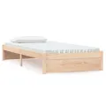Cadre de lit Blanc Bois massif 100x200 cm
