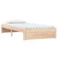Cadre de lit Blanc Bois massif 100x200 cm