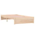 Cadre de lit Blanc Bois massif 100x200 cm